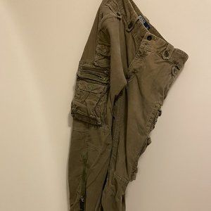 Polo corduroy pants with cool flare, zips, snaps, pockets.  34x30